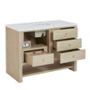 Marigot 48" Single Vanity, Sunwashed Oak w/ 3 CM Eternal Jasmine Pearl Silestone Top
