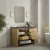 Marigot 48" Single Vanity, Sunwashed Oak w/ 3 CM Parisien Bleu Silestone Top w/ FreePower Wireless Charger