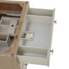 Celeste 36" Single Vanity, Sunwashed Oak with Embossed Shagreen w/ Single Hole 3 CM White Zeus Silestone Top & Backsplash