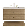 Allamari 36" Single Vanity, Dune Mist w/ 3 CM Siberian Silestone Top