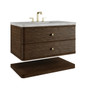 Allamari 36" Single Vanity, Sable w/ 3 CM Victorian Silver Silestone Top