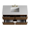 Allamari 48" Single Vanity, Sable w/ Single Hole 3 CM Victorian Silver Silestone Top
