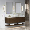 Allamari 72" Double Vanity, Sable w/ 3 CM Siberian Silestone Top w/FreePower Wireless Charger