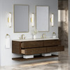 Allamari 72" Double Vanity, Sable w/ 3 CM Siberian Silestone Top w/FreePower Wireless Charger