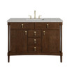 Kinnsden 48" Single Vanity, Sable Oak w/ 3 CM Eternal Jasmine Pearl Silestone Top w/FreePower Wireless Charger