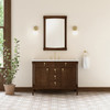 Kinnsden 48" Single Vanity, Sable Oak w/ 3 CM Eternal Jasmine Pearl Silestone Top w/FreePower Wireless Charger