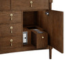 Kinnsden 48" Single Vanity, Sable Oak w/ 3 CM Eternal Jasmine Pearl Silestone Top w/FreePower Wireless Charger
