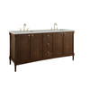 Kinnsden 72" Double Vanity, Sable Oak w/ 3 CM Lime Delight Silestone Top