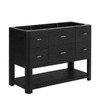 Lucian 48" Single Vanity, Carbon Oak w/ 3 CM White Zeus Silestone Top