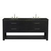 Lucian 72" Double Vanity, Carbon Oak, w/ 3 CM Phantome Eclos Widespread Top