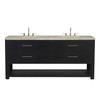 Lucian 72" Double Vanity, Carbon Oak, w/ 3 CM Tajnar Eclos Widespread Top