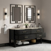 Lucian 72" Double Vanity, Carbon Oak, w/ 3 CM Tajnar Eclos Widespread Top