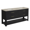 Lucian 72" Double Vanity, Carbon Oak, w/ 3 CM Tajnar Eclos Widespread Top