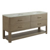 Lucian 72" Double Vanity, Pebble Oak w/ 3 CM Victorian Silver Silestone Top