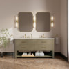 Lucian 72" Double Vanity, Pebble Oak, w/ 3 CM Siberian Silestone Top w/FreePower Wireless Charger