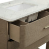 Lucian 72" Double Vanity, Pebble Oak, w/ 3 CM Siberian Silestone Widespread Top