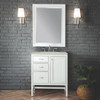 Addison 30" Single Vanity, Glossy White, w/ 3 CM Siberian Silestone Top