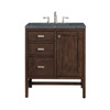 Addison 30" Single Vanity, Mid-Century Acacia w/ 3 CM Parisien Bleu Silestone Top