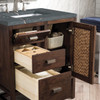 Addison 30" Single Vanity, Mid-Century Acacia w/ 3 CM Parisien Bleu Silestone Top