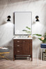 Addison 30" Single Vanity, Mid-Century Acacia w/ 3 CM White Zeus Silestone Top