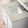 Addison 36" Single Vanity, Glossy White, w/ 3 CM Siberian Silestone Top