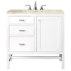 Addison 36" Single Vanity, Glossy White, w/ 3 CM Tajnar Eclos Top
