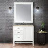 Addison 36" Single Vanity, Glossy White, w/ 3 CM Tajnar Eclos Top