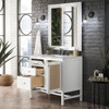 Addison 36" Single Vanity, Glossy White w/ 3 CM Victorian Silver Silestone Top