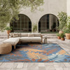 Nourison Aloha ALH18 Blue Rose Area Rugs
