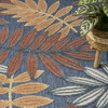 Nourison Aloha ALH18 Blue Rose Area Rugs