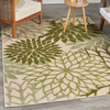 Nourison Aloha ALH05 Ivory Green Area Rugs