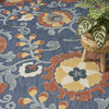 Nourison Aloha ALH17 Blue Rose Area Rugs