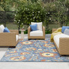 Nourison Aloha ALH17 Blue Rose Area Rugs