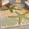 Nourison Aloha ALH24 Green Yellow Area Rugs