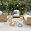Nourison Aloha ALH33 Ivory Rose Area Rugs