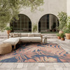 Nourison Aloha ALH43 Blue Rose Area Rugs