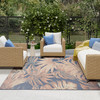 Nourison Aloha ALH43 Blue Rose Area Rugs