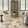 Nourison Astra Machine Washable ASW09 Beige Multicolor Area Rugs
