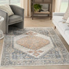 Nourison Astra Machine Washable ASW11 Grey Gold Area Rugs