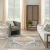 Nourison Astra Machine Washable ASW11 Grey Gold Area Rugs