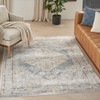 Nourison Astra Machine Washable ASW11 Light Blue Area Rugs
