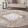 Nourison Astra Machine Washable ASW11 Sage Multicolor Area Rugs