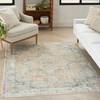 Nourison Astra Machine Washable ASW12 Beige Blue Area Rugs