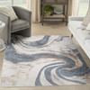 Nourison Astra Machine Washable ASW15 Ivory Blue Area Rugs