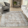 Nourison Astra Machine Washable ASW16 Silver Taupe Area Rugs