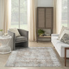 Nourison Astra Machine Washable ASW16 Silver Taupe Area Rugs