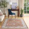 Nourison Astra Machine Washable ASW20 Rust Ivory Area Rugs