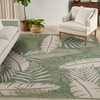 Nourison Garden Oasis GOA02 Green Ivory Area Rugs