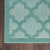 Nourison Easy Care NES01 Aqua Teal Area Rugs