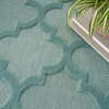 Nourison Easy Care NES01 Aqua Teal Area Rugs